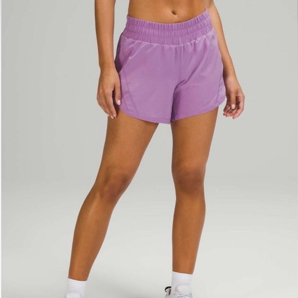Lululemon Track That Mid-Rise Lined Short 5” Wisteria Purple – Size 4 Like New! - Picture 4 of 9